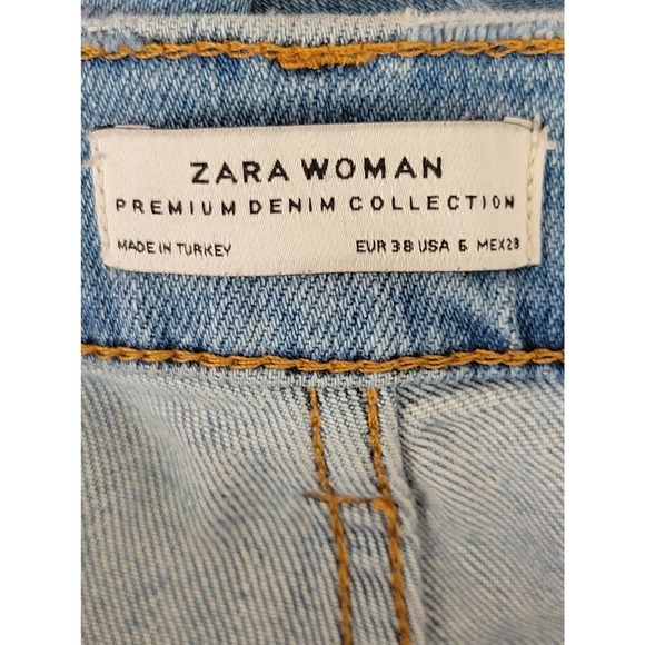 Zara Premium Pearl Embellished Distressed Boyfriend Fit Ankle Jeans‎ Size 6 - Picture 11 of 11